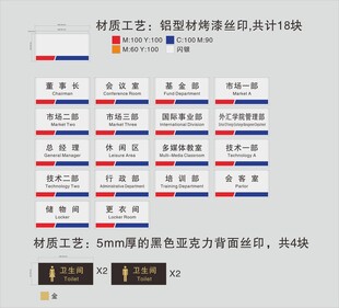 公司科室牌卫生间门牌