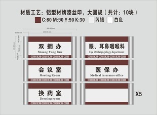 中医院科室牌