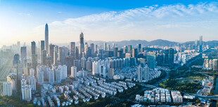深圳城市天际线全景俯瞰
