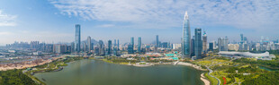 都市河畔繁华天际线
