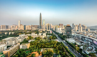 深圳城市天际线与绿化景观