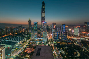 深圳城市夜景俯瞰图