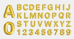 金色字母素材
