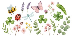 森系昆虫花材