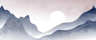 山水国风背景