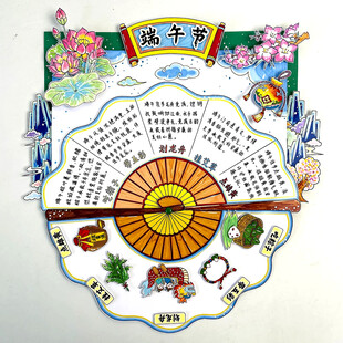 端午主题立体手抄报设计图