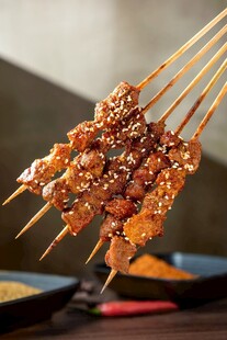 美味烤肉串诱人呈现