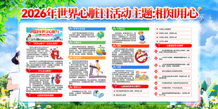 心脏病日宣传栏展板