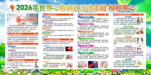 心脏病日宣传栏展板