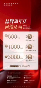 美发店周年充值海报