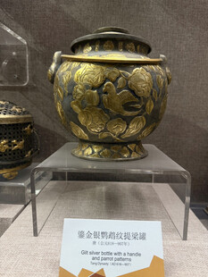 鎏金银鹦鹉纹提梁罐