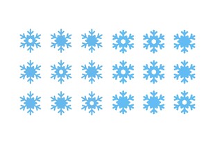 蓝色雪花素材