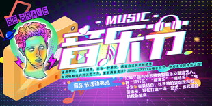 音乐节展板设计模版