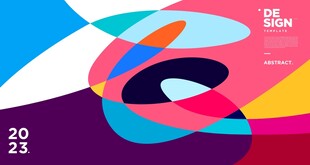 炫彩抽象数字6创意背景