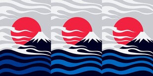 和风山水图案