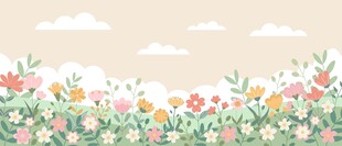 春日花草背景