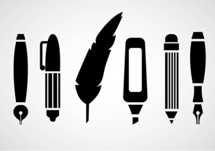羽毛笔钢笔涂改液文具