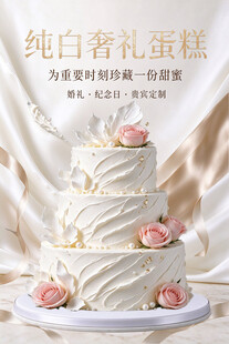 纯白奢礼婚礼蛋糕