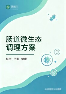 简约A4肠道微生态产品册封面