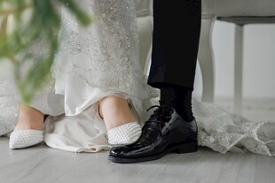 婚礼新人脚部特写
