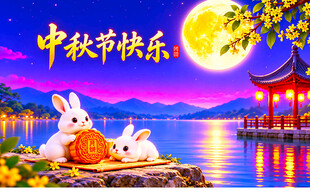 中秋节快乐主题贺图