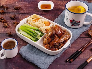 红烧鱼便当套餐