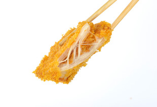 拉丝炸串美食特写