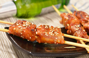 美味芝麻烤肉串