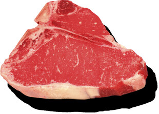 新鲜带骨生牛肉