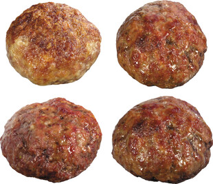 四个香煎肉丸