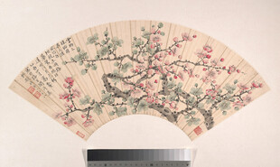 梅花国画扇面