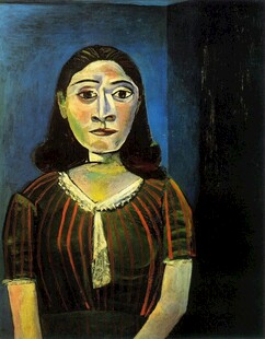 立体派女性肖像油画