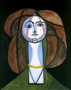 抽象派女性肖像油画