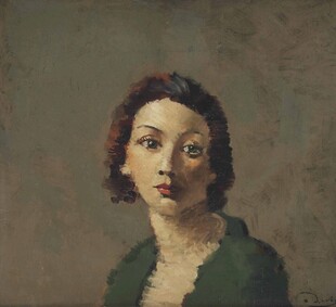 复古女性肖像油画