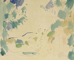 淡彩古风山水小景
