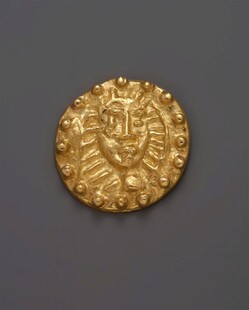 古代人面纹金饰