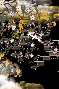 花映古建春日景致