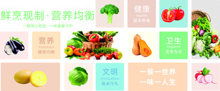 营养餐厅背景文化墙