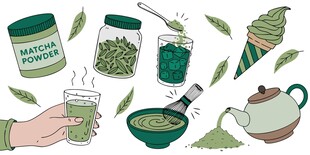 抹茶手绘素材