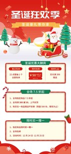 圣诞狂欢季活动宣传海报