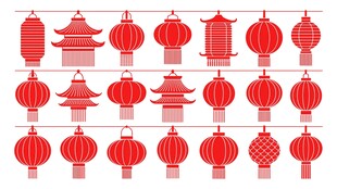 红色灯笼套装