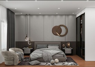 现代轻奢卧室装修效果图