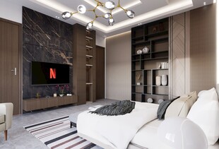 现代轻奢卧室装修效果图