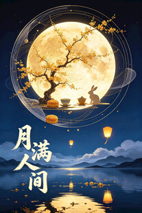 中秋海报 月满人间