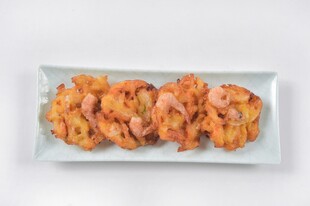 盘装香酥炸虾饼