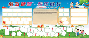 放飞梦想校园宣传展板