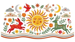 民俗插画素材