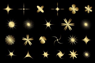 金色星花素材