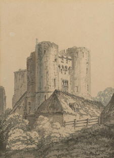 复古古堡风景素描