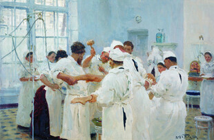老医院医护工作场景